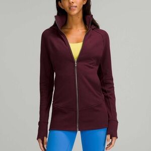 Lululemon Radiant Jacket Hoodie in Cassis (maroon), size 8